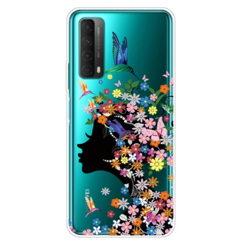 Tok Huawei P Smart 2021 Átlátszó Virág Lány