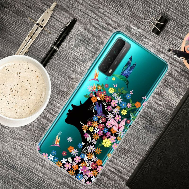 Tok Huawei P Smart 2021 Átlátszó Virág Lány