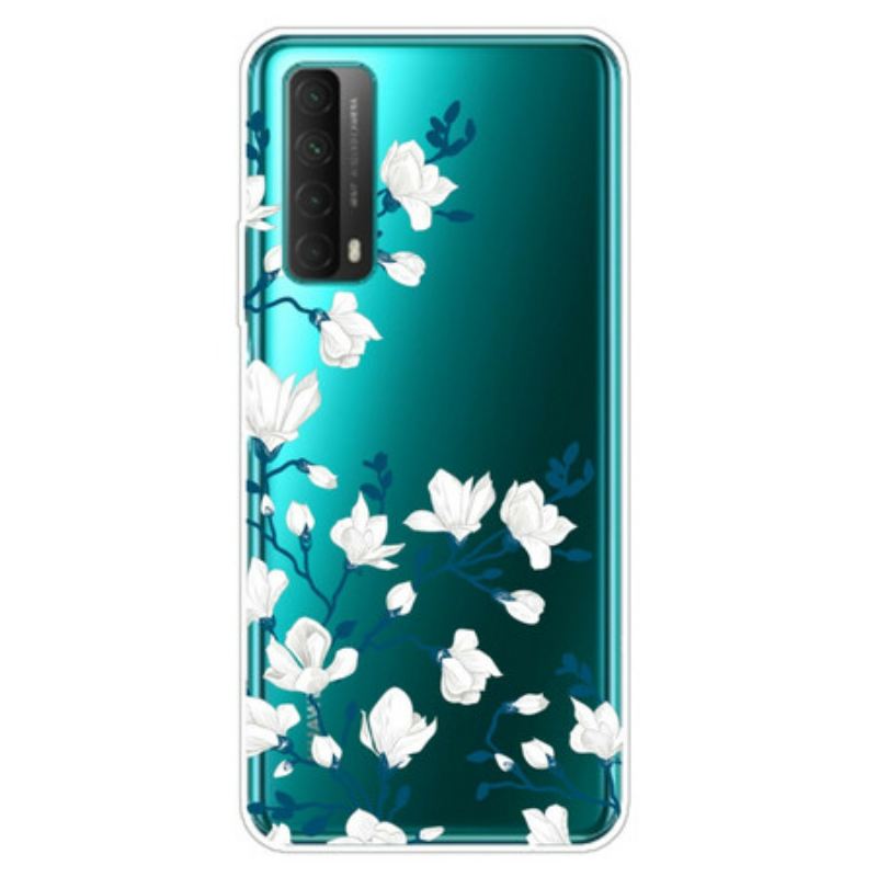 Tok Huawei P Smart 2021 Fehér Virágok