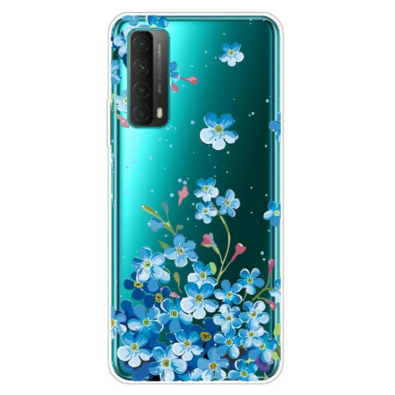 Tok Huawei P Smart 2021 Kék Virág Csokor