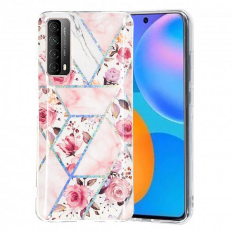 Tok Huawei P Smart 2021 Márványos Virágok