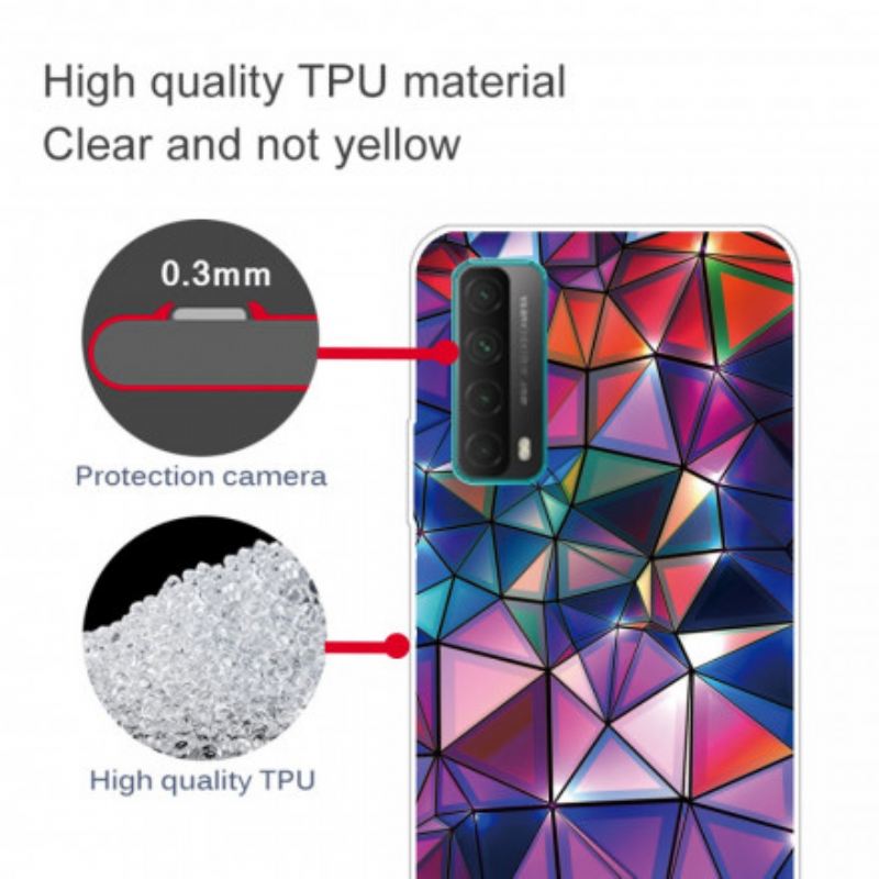 Tok Huawei P Smart 2021 Rugalmas Színes Geometria