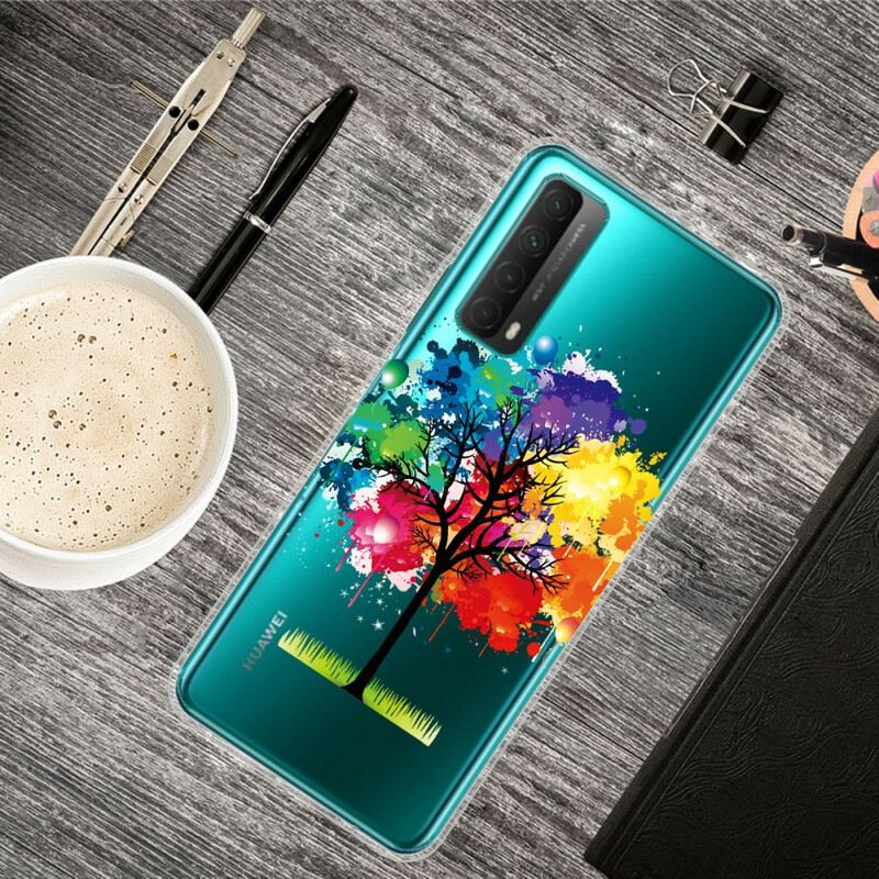 Tok Huawei P Smart 2021 Varrat Nélküli Akvarell Fa