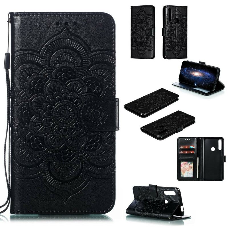 Fliptok / Bőrtok Huawei P Smart Z szíjjal Full Strap Mandala