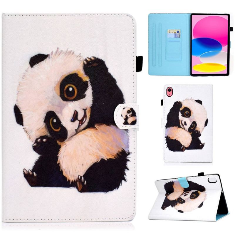 Fliptok / Bőrtok iPad 10.9" (2022) Aranyos Panda