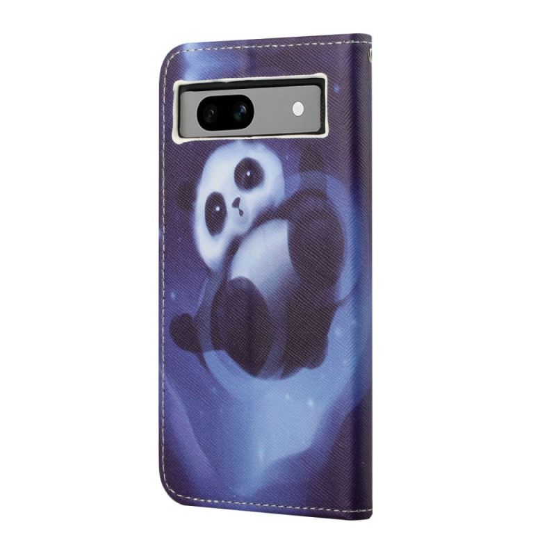 Bőrtok Google Pixel 8a Space Panda Szíjjal