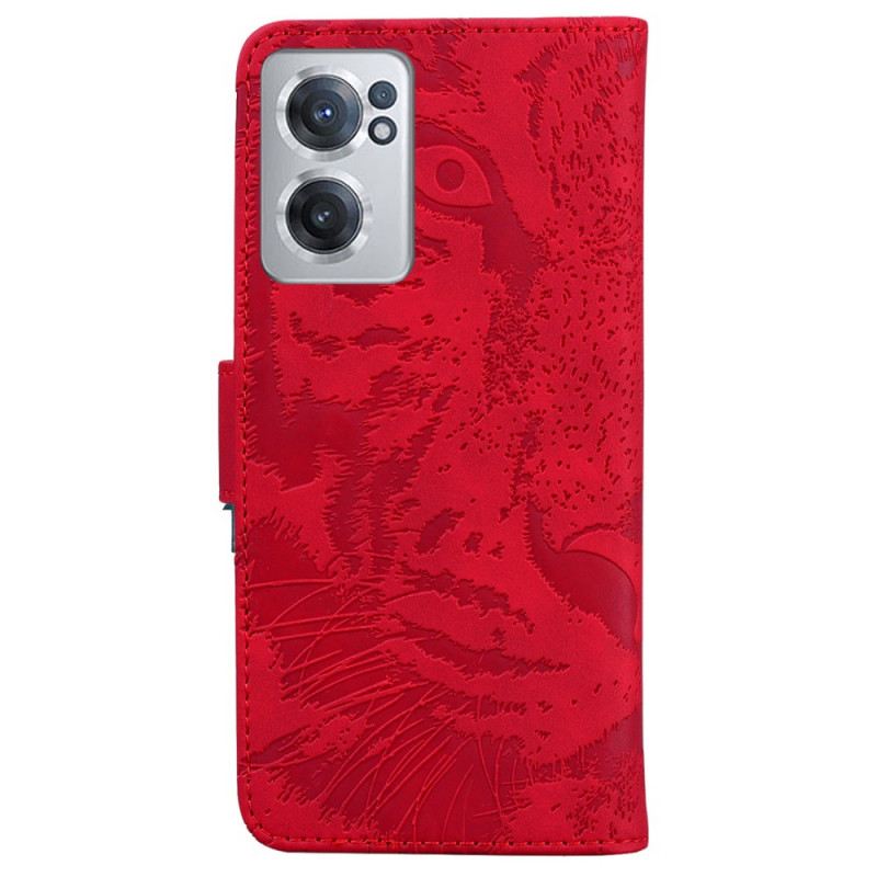 Fliptok / Bőrtok OnePlus Nord CE 2 5G Álcázott Tigris