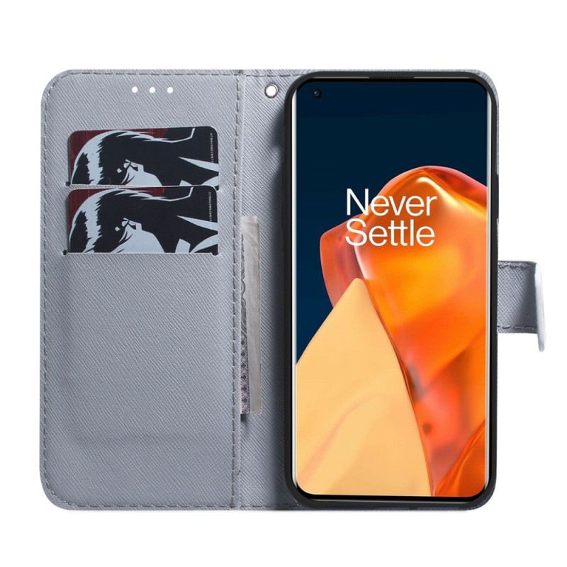 Fliptok / Bőrtok OnePlus Nord CE 2 5G Éjféli Gyöngyvirág