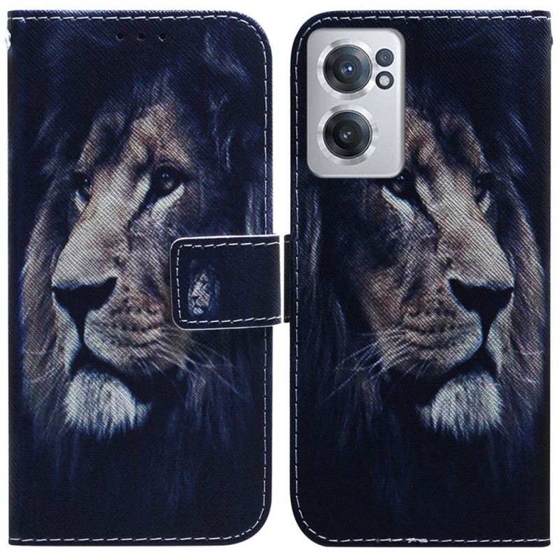 Fliptok / Bőrtok OnePlus Nord CE 2 5G Midnight Lion