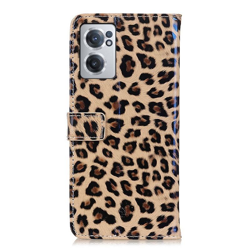 Fliptok / Bőrtok OnePlus Nord CE 2 5G Műbőr Leopard