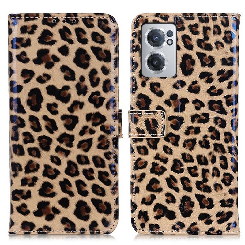 Fliptok / Bőrtok OnePlus Nord CE 2 5G Műbőr Leopard