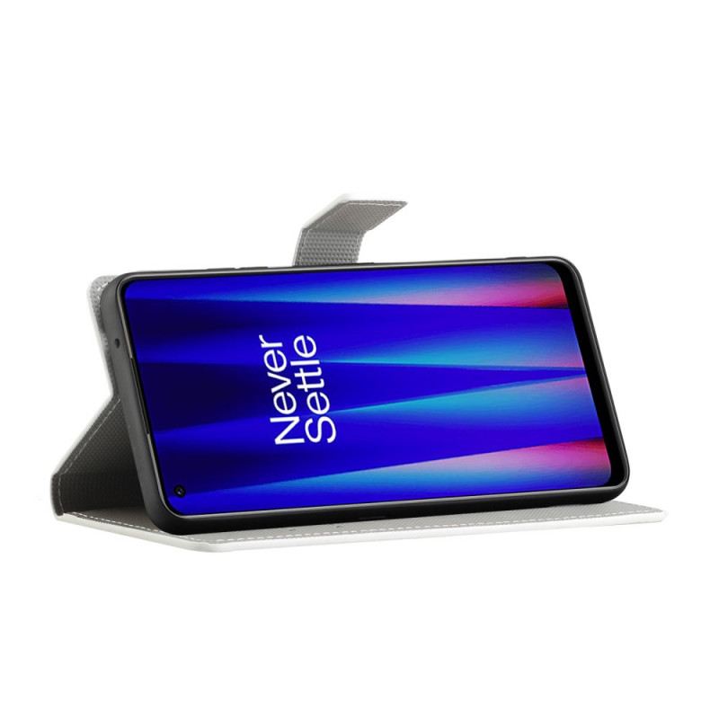 Fliptok / Bőrtok OnePlus Nord CE 2 5G Neon Pillangók