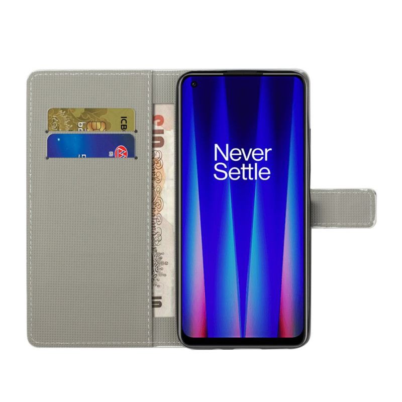 Fliptok / Bőrtok OnePlus Nord CE 2 5G Neon Pillangók