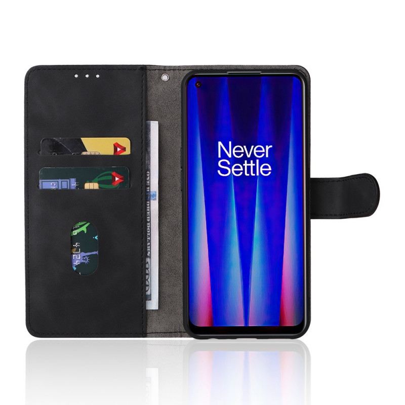 Fliptok / Bőrtok OnePlus Nord CE 2 5G szíjjal Szíj Bőr Textúrája