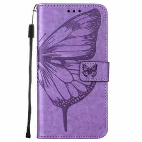 Fliptok / Bőrtok Xiaomi Mi 11 Lite 4G / 5G / 5G NE Butterfly Design Zsinórral