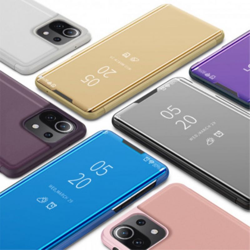 Fliptok Xiaomi Mi 11 Lite 4G / 5G / 5G NE Bőrtok Tükör