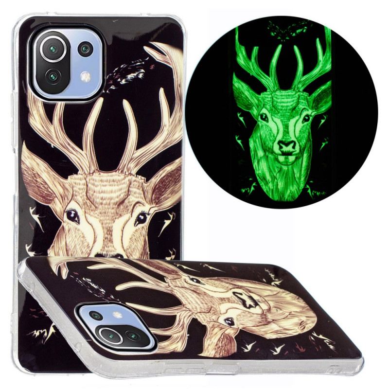 Telefontok Xiaomi Mi 11 Lite 4G / 5G / 5G NE Fluoreszkáló Majestic Deer