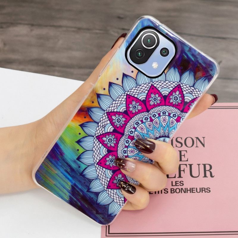 Telefontok Xiaomi Mi 11 Lite 4G / 5G / 5G NE Fluoreszkáló Színes Mandala