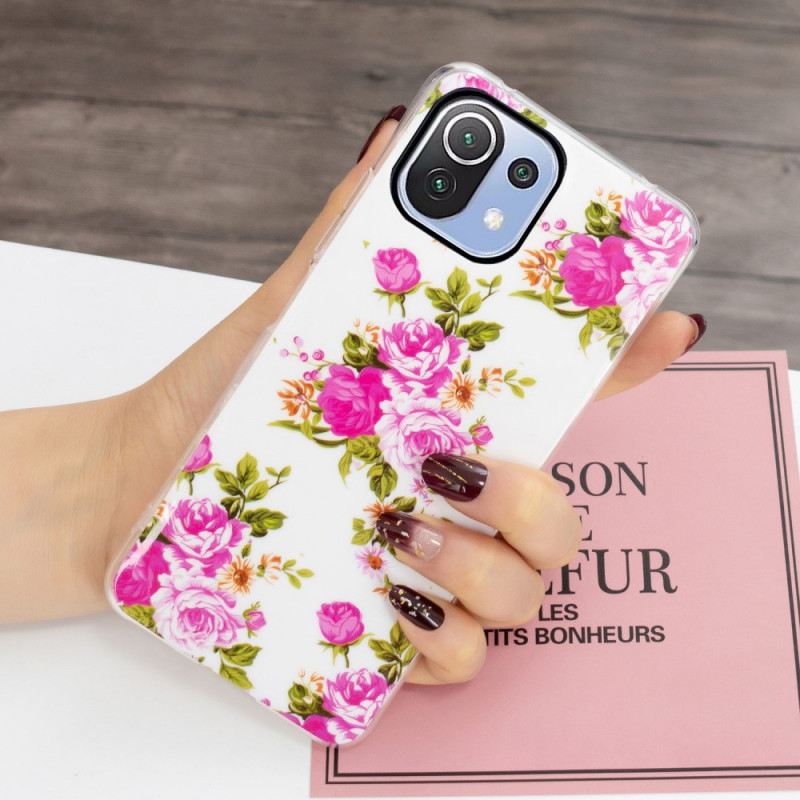 Telefontok Xiaomi Mi 11 Lite 4G / 5G / 5G NE Neon Liberty Flowers