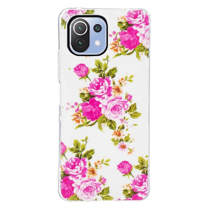 Telefontok Xiaomi Mi 11 Lite 4G / 5G / 5G NE Neon Liberty Flowers