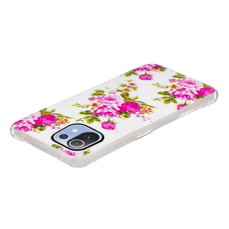 Telefontok Xiaomi Mi 11 Lite 4G / 5G / 5G NE Neon Liberty Flowers