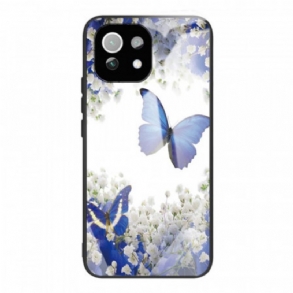 Tok Xiaomi Mi 11 Lite 4G / 5G / 5G NE Blue Butterflies Edzett Üveg