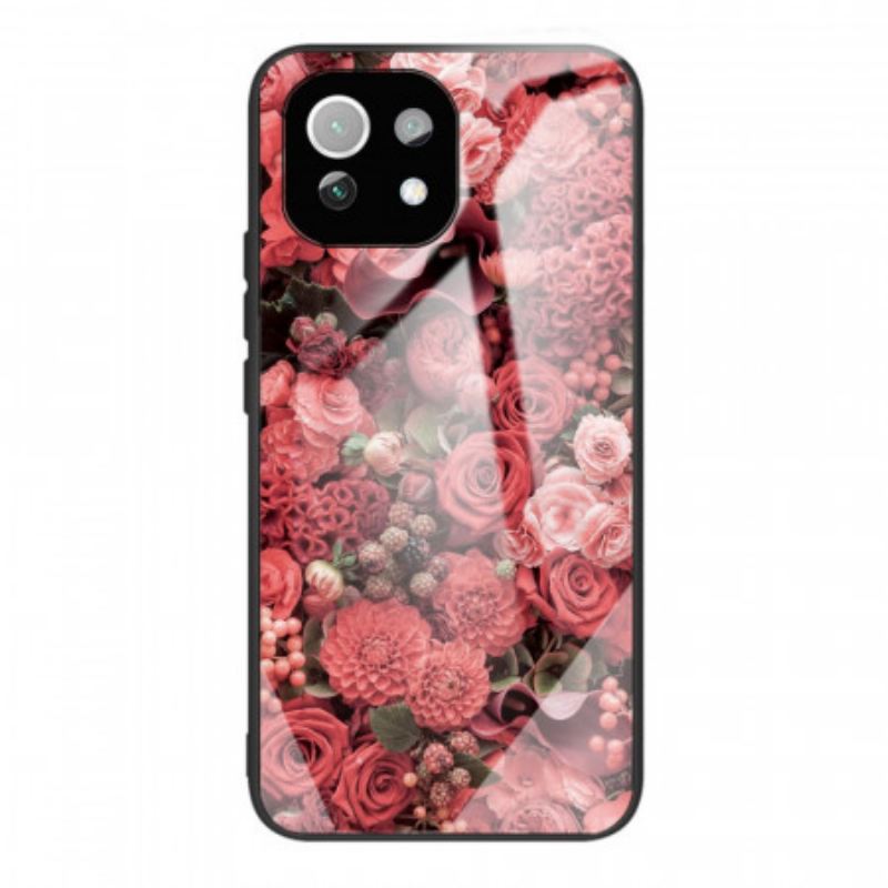 Tok Xiaomi Mi 11 Lite 4G / 5G / 5G NE Rose Flowers Edzett Üveg