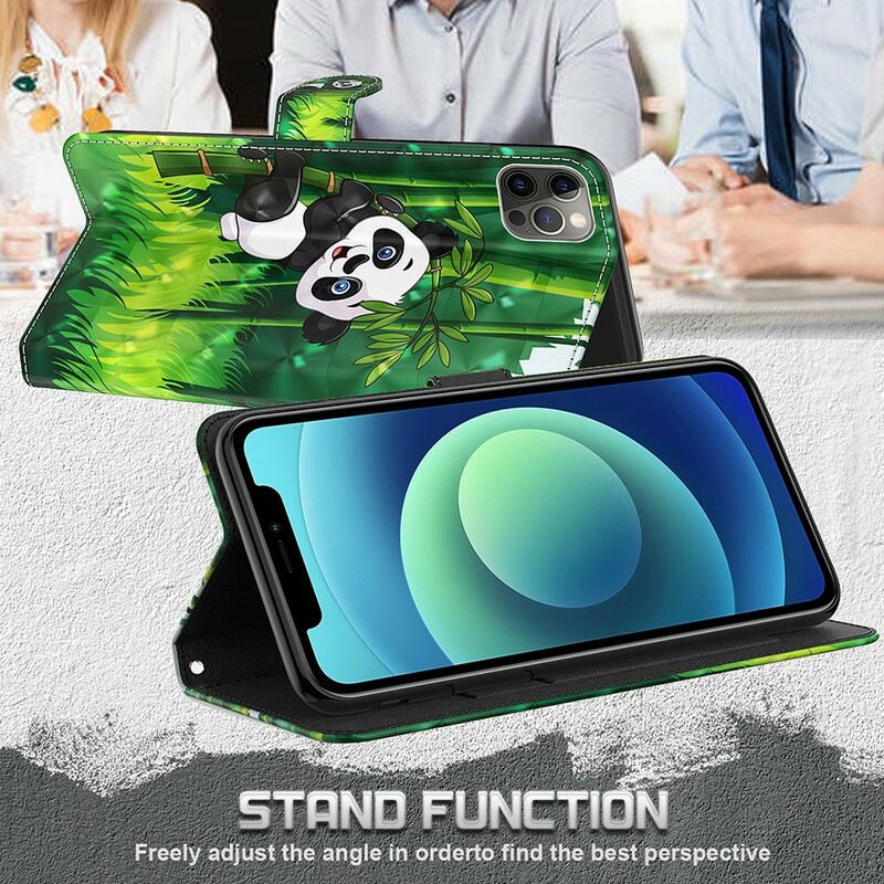 Fliptok / Bőrtok Poco M3 Pro 5G Panda És Bambusz