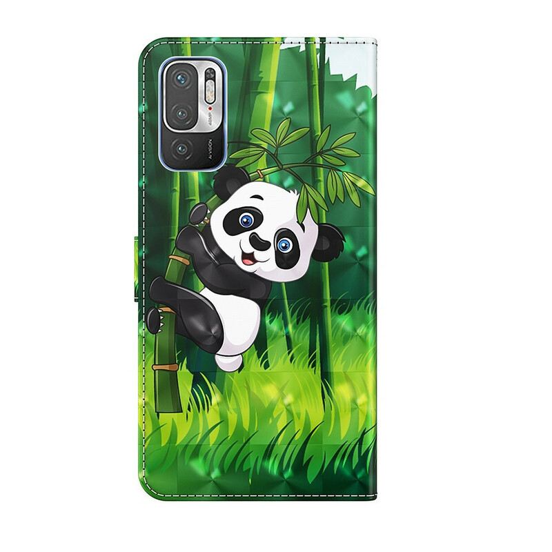 Fliptok / Bőrtok Poco M3 Pro 5G Panda És Bambusz