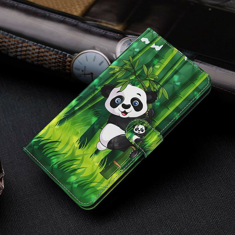 Fliptok / Bőrtok Poco M3 Pro 5G Panda És Bambusz