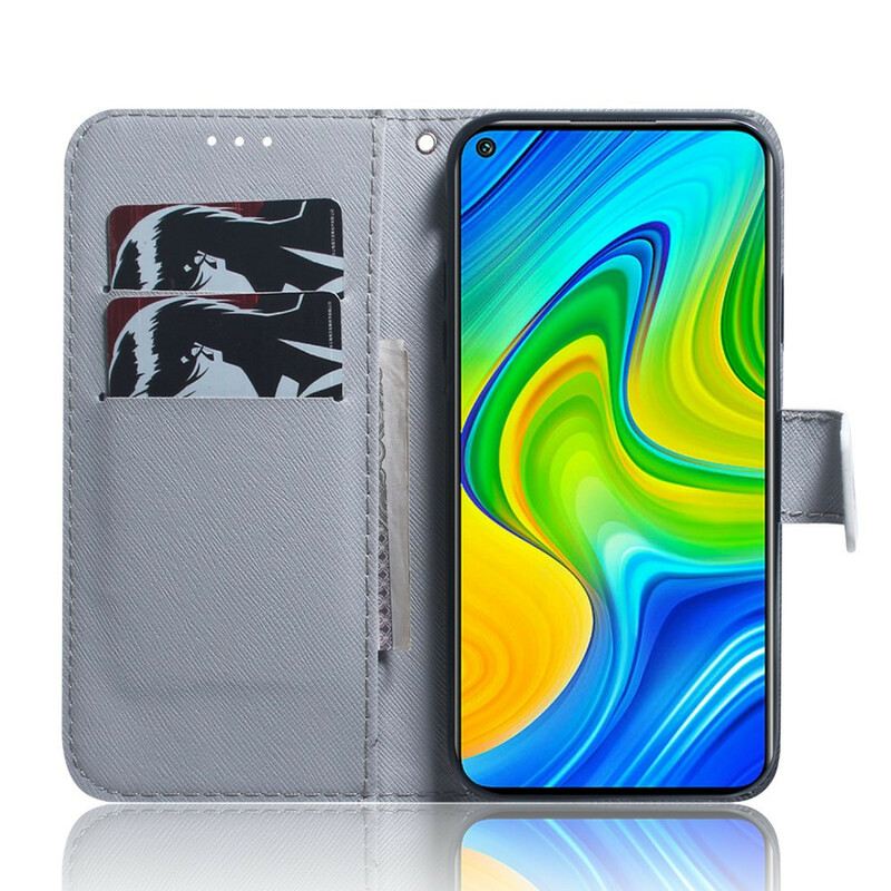 Fliptok / Bőrtok Xiaomi Redmi Note 9 Baglyok Festménye