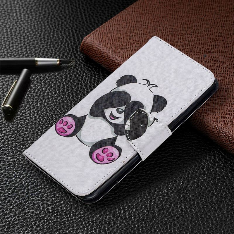 Fliptok / Bőrtok Xiaomi Redmi Note 9 Panda Fun