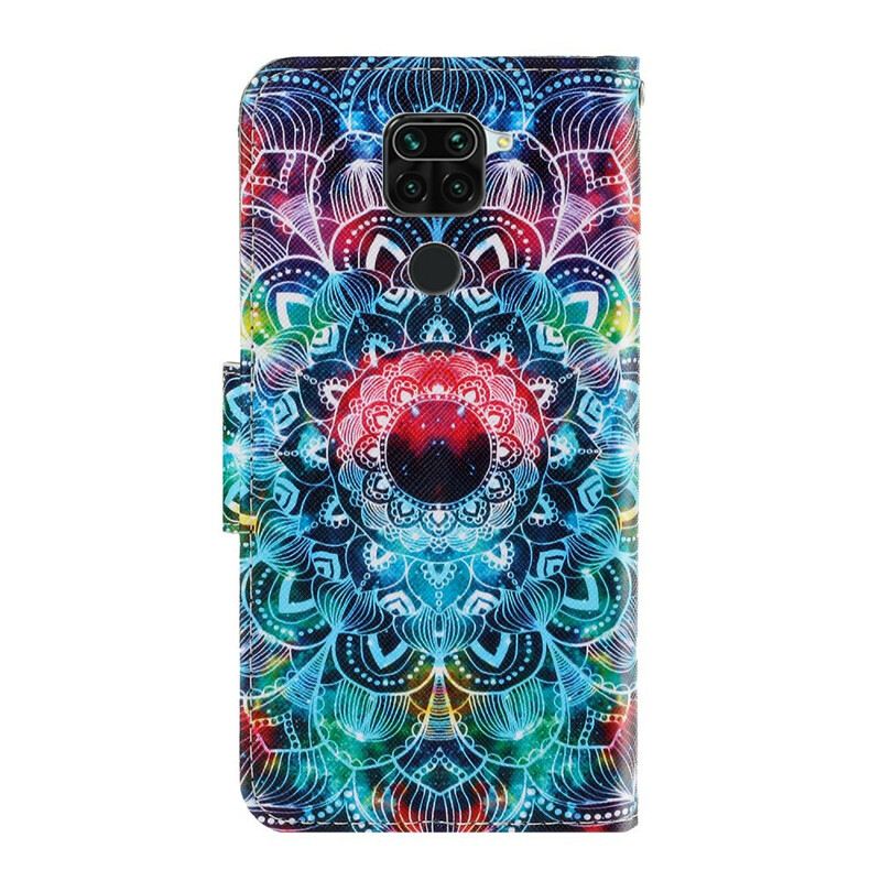 Fliptok / Bőrtok Xiaomi Redmi Note 9 szíjjal Feltűnő Strappy Mandala