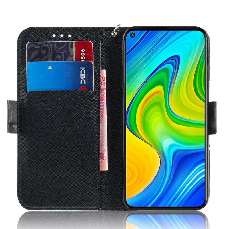 Fliptok / Bőrtok Xiaomi Redmi Note 9 szíjjal Mesteri Mandala Szíjjal