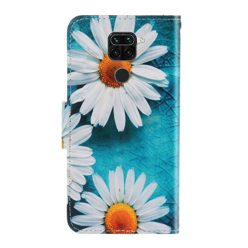 Fliptok / Bőrtok Xiaomi Redmi Note 9 szíjjal Thong Daisies