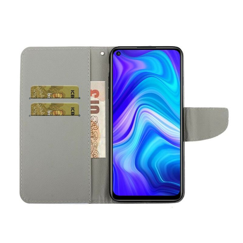 Fliptok / Bőrtok Xiaomi Redmi Note 9 szíjjal Thong Daisies