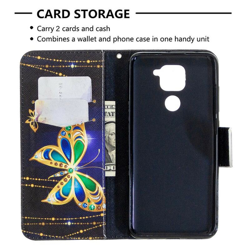 Fliptok Xiaomi Redmi Note 9 Magic Butterfly