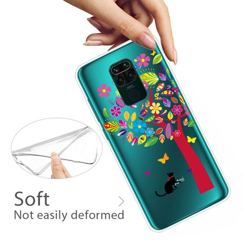 Tok Xiaomi Redmi Note 9 Macska A Színes Fa Alatt