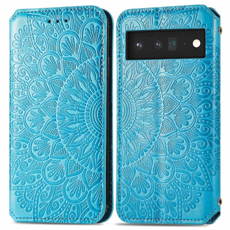 Fliptok Google Pixel 6 Pro Bőrtok Mandala