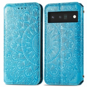 Fliptok Google Pixel 6 Pro Bőrtok Mandala