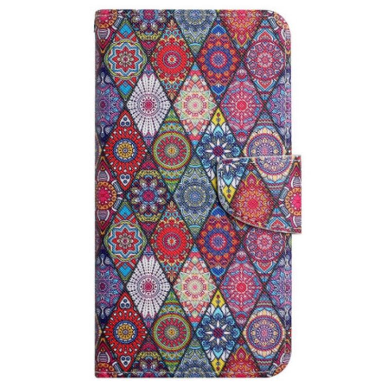 Kinyitható Tokok Samsung Galaxy S24 Ultra 5g Zsinóros Kaleidoszkóp