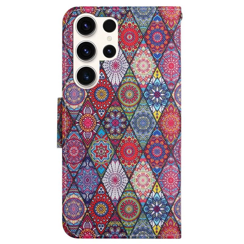 Kinyitható Tokok Samsung Galaxy S24 Ultra 5g Zsinóros Kaleidoszkóp