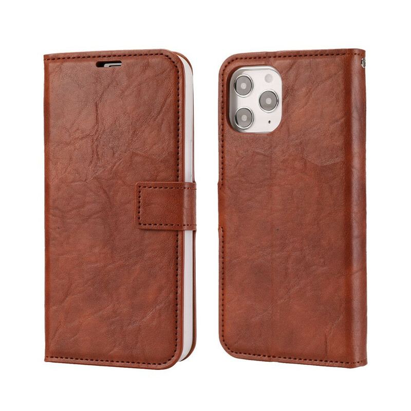 Tok iPhone 12 Pro Max Levehető Distressed Leather Stílus