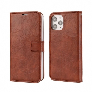 Tok iPhone 12 Pro Max Levehető Distressed Leather Stílus