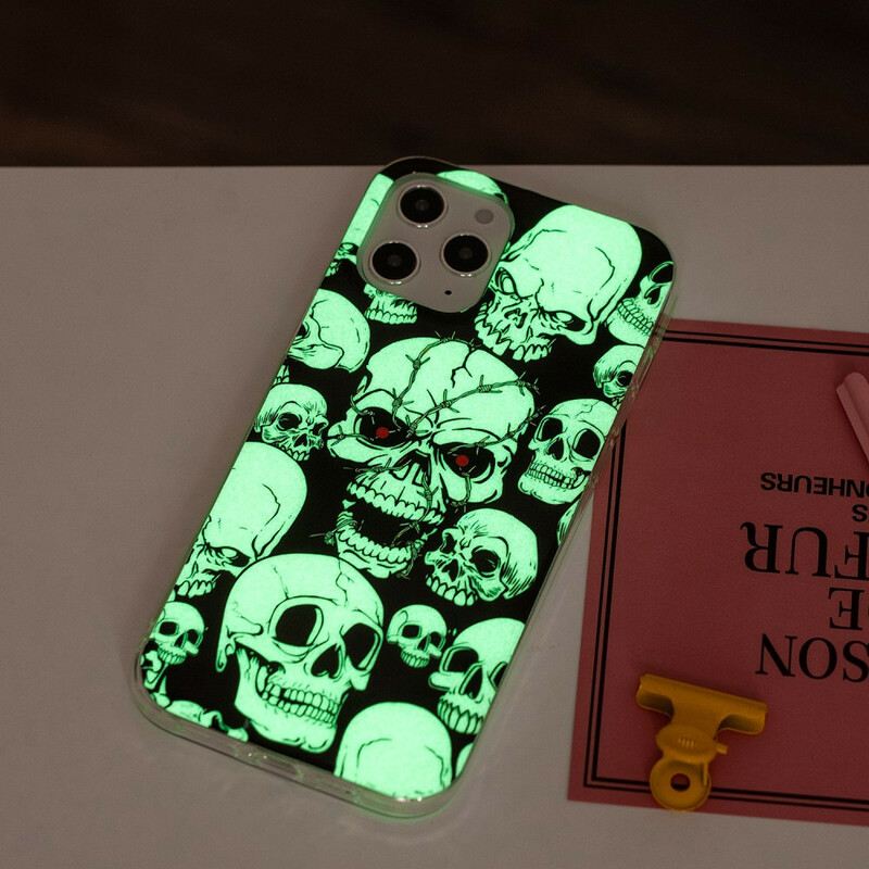 Tok iPhone 12 Pro Max Vigyázat Fluoreszkáló Koponyák