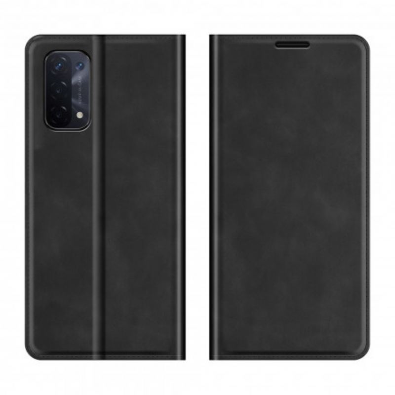 Fliptok Oppo A54 5G / A74 5G Bőrtok Skin Touch