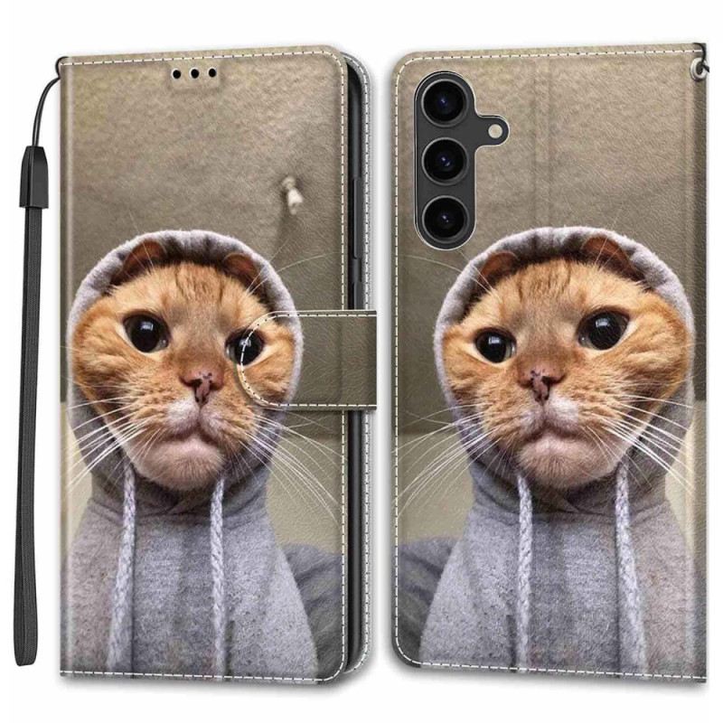 Bőrtok Samsung Galaxy S24 Plus 5g Yo Cat Szíjjal