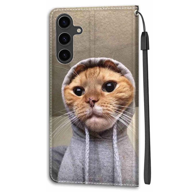 Bőrtok Samsung Galaxy S24 Plus 5g Yo Cat Szíjjal