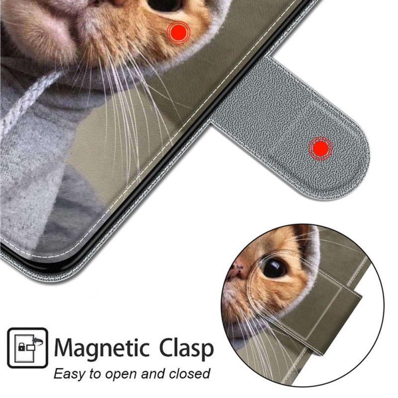 Bőrtok Samsung Galaxy S24 Plus 5g Yo Cat Szíjjal