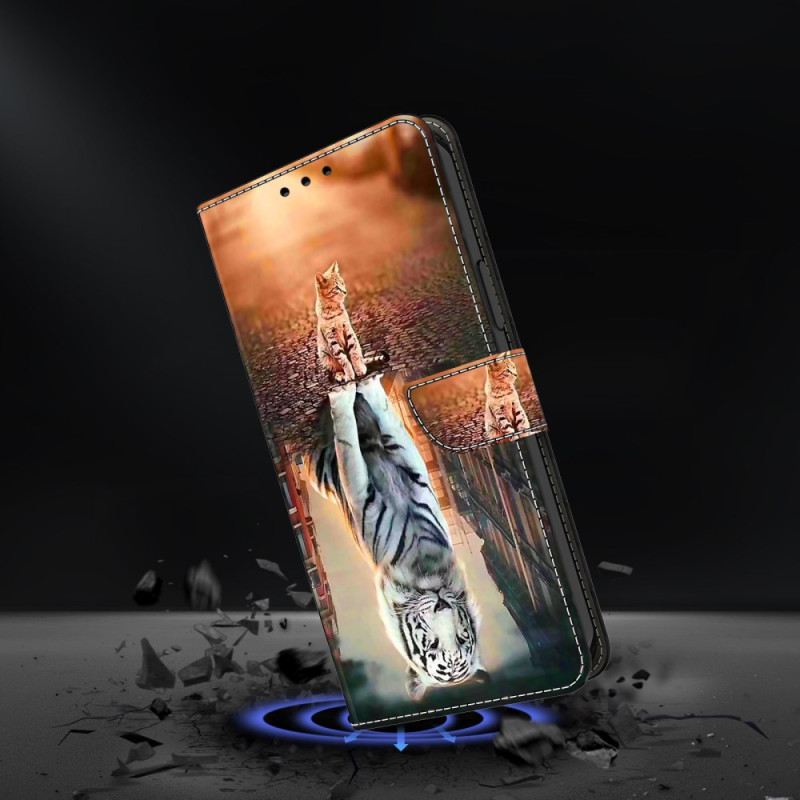 Fliptok Samsung Galaxy S24 Plus 5g Macska És Tigris 3d-s Mintája